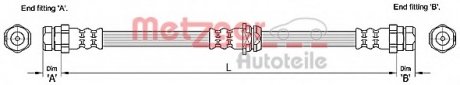 Шланг тормозной METZGER 4110248
