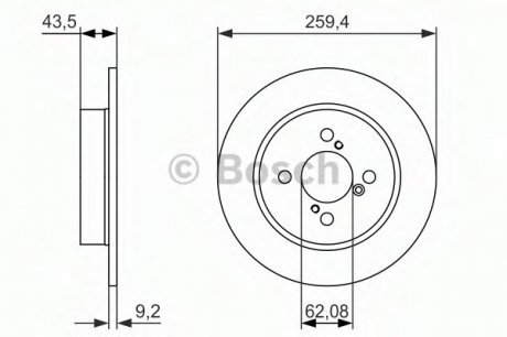 Диск тормозной BOSCH 0986479792