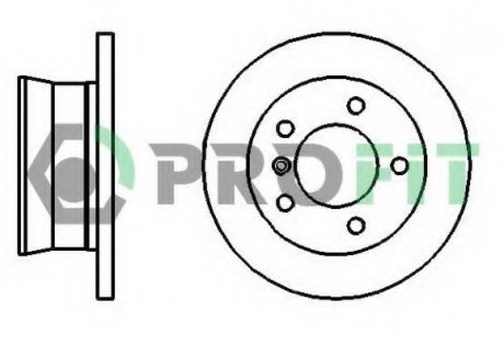 Диск тормозной PROFIT 5010-2001 (фото 1)