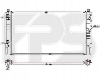 Радіатор охлаждения FPS Forma Parts System 74 A754