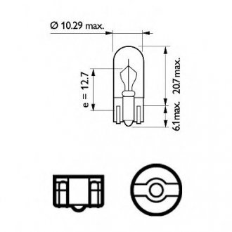 Автолампа 3W Philips 13256 CP