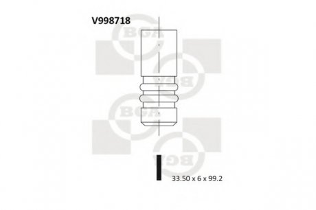 Клапан двигателя BGA V998718