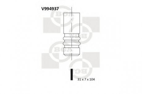 Клапан двигателя BGA V994937
