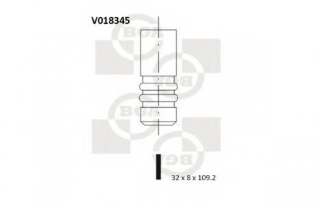 Клапан двигателя BGA V018345 (фото 1)