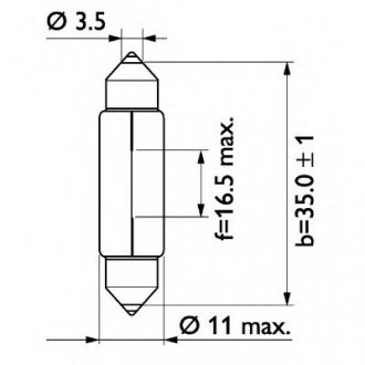 Автолампа 24V 5W SV8,5 T10,5x38 Philips 13844 CP