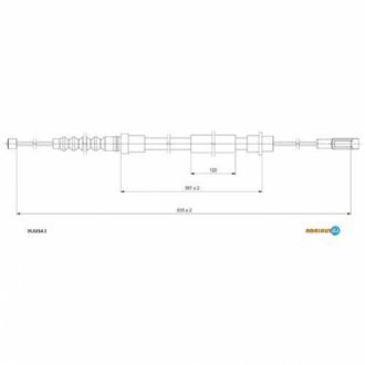 Тросик стояночного тормоза Adriauto 35.0214.1