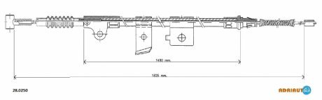 Тросик стояночного тормоза Adriauto 28.0250