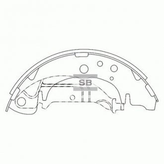 Тормозные колодки барабанные SANGSIN HI-Q SA020