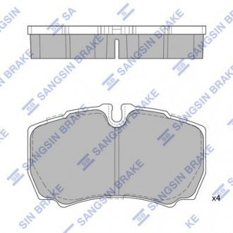 Комплект гальмівних колодок з 4 шт. дисків SANGSIN HI-Q SP1843