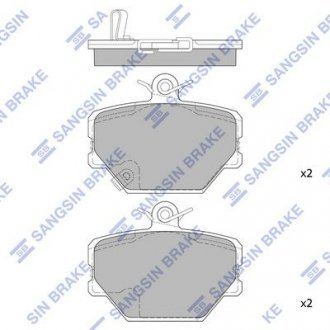 Комплект гальмівних колодок з 4 шт. дисків SANGSIN HI-Q SP1674