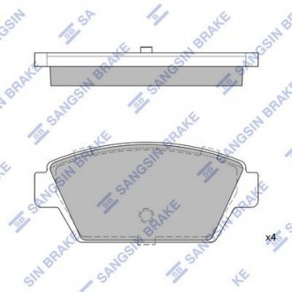 Комплект гальмівних колодок з 4 шт. дисків SANGSIN HI-Q SP1514