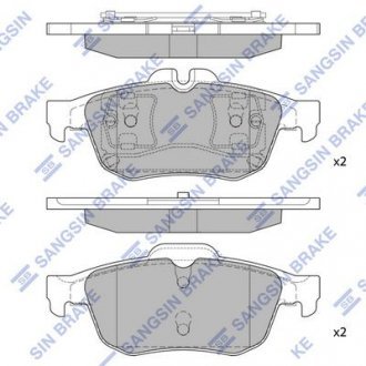Комплект гальмівних колодок з 4 шт. дисків SANGSIN HI-Q SP1396