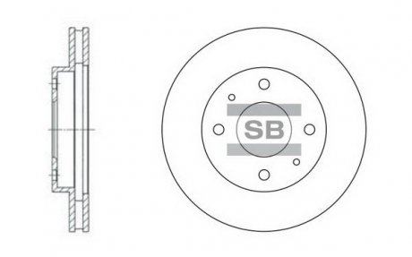 Диск гальмівний SANGSIN HI-Q SD4302
