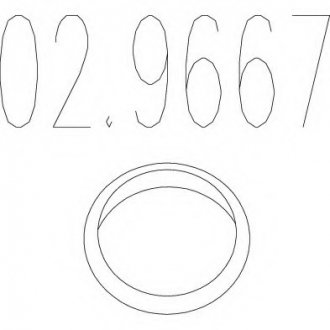 Монтажное кольцо выхлопной системы (D(внутр.) - 50,5 мм; D(наружн.) - 65,5 мм; Высота - 15 мм) MTS 02.9667