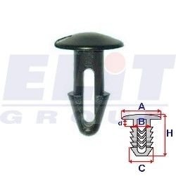 Клипса уплотнителя (к-т:10 шт) размер:A = 12,2mm/B = 5,3mm/C = 7,1mm/d = 7,5mm/16,9mm ELIT R A12794