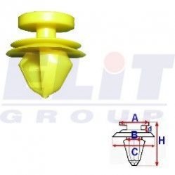 Клипса обивки двери (к-т:10 шт) размер:A= 13mm/B = 10mm/C = 17,5mm/d = 3,5mm/H = 20mm ELIT C60337