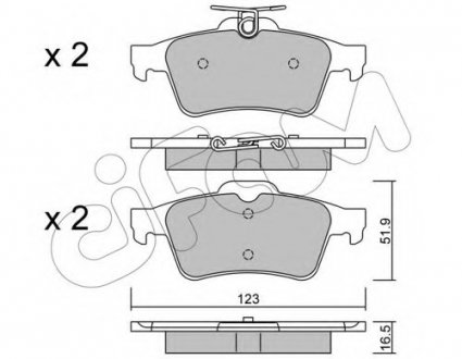 Гальмівні колодки зад. Ford C-Max/Focus 1.6/2.0 TDCi 10- CIFAM 822-337-1