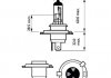 Автомобильная лампа: 12 [В] H4 LongLife EcoVision 60/55W цоколь P43t-38 Philips 36198830 (фото 3)