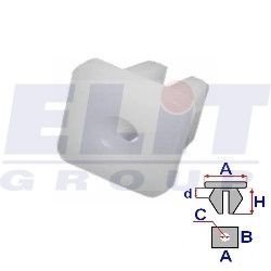 Втулка салона (к-т:10 шт) размер:A = 13,1mm/B = 15,1mm/C = 4,2mm/H = 8,3mm ELIT R B22130 (фото 1)