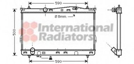 Радіатор охлаждения HYUNDAI TRAJET (FO) (99-) 2.0-2.7 Van Wezel 82002077