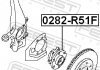 Подшипник передней ступицы колеса в сборе NISSAN PATHFINDER R51M 2005- FEBEST 0282-R51F (фото 3)