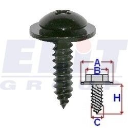 Винт крышки (к-т:10 шт) размер:A =16mm/B = 11,5mm/C = 4,8mm/H = 19mm ELIT C60472