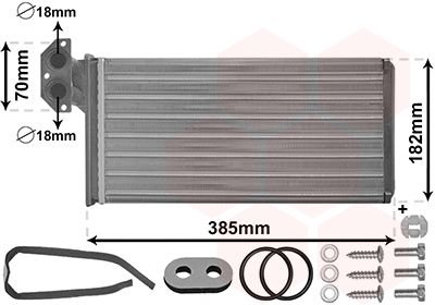 Радиатор отопителя MERCEDES SPRINTER W 901-905 (95-) Van Wezel 30016701 (фото 1)