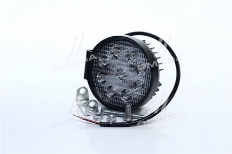 Фара LED круглая 27W, 9 ламп, 110*128мм, узкий луч <> Дорожная Карта DK B2-27W-B SL (фото 1)