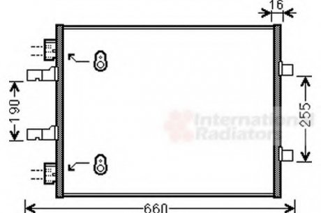Радиатор кондиционера NISSAN; OPEL; RENAULT Van Wezel 37005480 (фото 1)