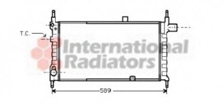 Радиатор охлаждения OPEL KADETT E (84-) 1.3 Van Wezel 37002063