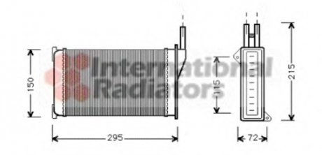 Радиатор отопителя ESCORT 5-6/SCORPIO/SIERRA Van Wezel 18006098 (фото 1)