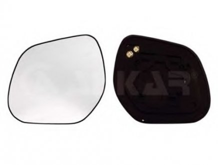 Зеркала держатель левый+скло, выпуклое, обогрев. ALKAR 6431859 (фото 1)
