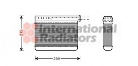 Радиатор отопителя HEAT 316->325 MT/AT 89- Van Wezel 06006166