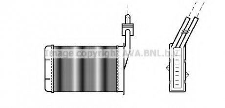 Радиатор отопителя R21 ALL MT/AT 86-95 (LHD) AVA RT6101 (фото 1)