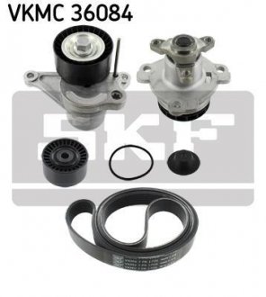 Водяной насос + комплект ручейковых ремней SKF VKMC 36084