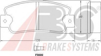 Колодка торм. FIAT/LANCIA/SEAT передн. ABS 36518