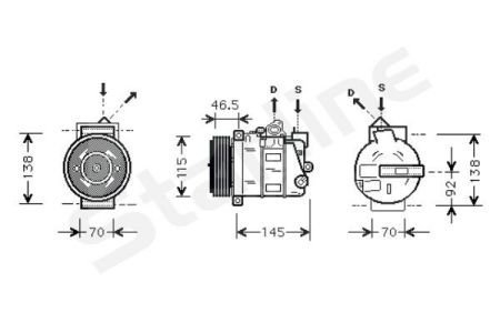 Комп-р кондиц. [OE 000 230 85 11] MB STARLINE STAR LINE DK STK0186