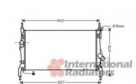 Радиатор TRANSIT7 ALL MT +AC 06- Van Wezel 18002405