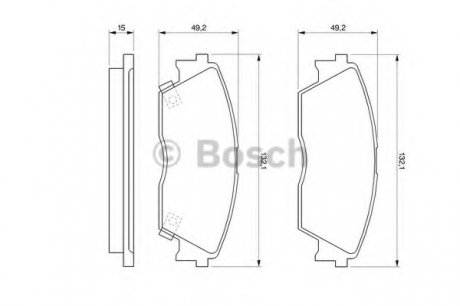 ГАЛЬМІВНІ КОЛОДКИ, ДИСКОВІ BOSCH 0 986 460 972