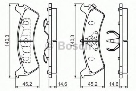 Тормозные колодки дисковые, к-кт. BOSCH 0 986 424 655 (фото 1)