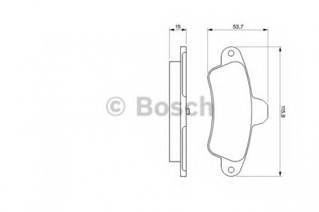 Тормозные колодки дисковые, к-кт. BOSCH 0 986 424 277