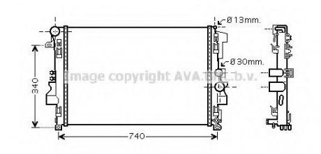 Радиатор, охлаждение двигателя QUALITY COOLING AVA MSA 2356