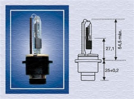 Лампа ксеноновая D2R XENON 85В, 35Вт, PK32d-2 Magneti Marelli 002542100000 (фото 1)