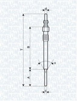 Свеча накаливания Magneti Marelli 062900090304