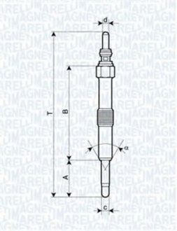 Свічка розжарювання Magneti Marelli 062900067304