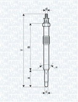 Свічка розжарювання Magneti Marelli 062900049304