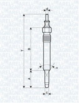 Свічка розжарювання Magneti Marelli 062900004304