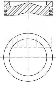 Комплект колец на поршень MAHLE 007RS001530N0 (фото 1)