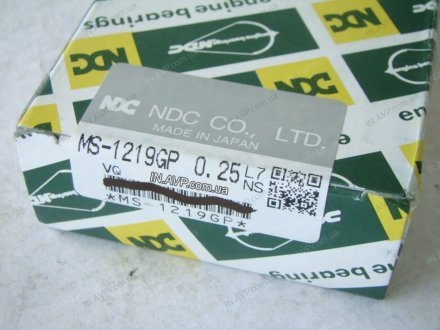 Вкладыши коренные 0.25 NDC MS-1219GP.025