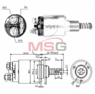 Втягивающее реле стартера ZM ZM732
